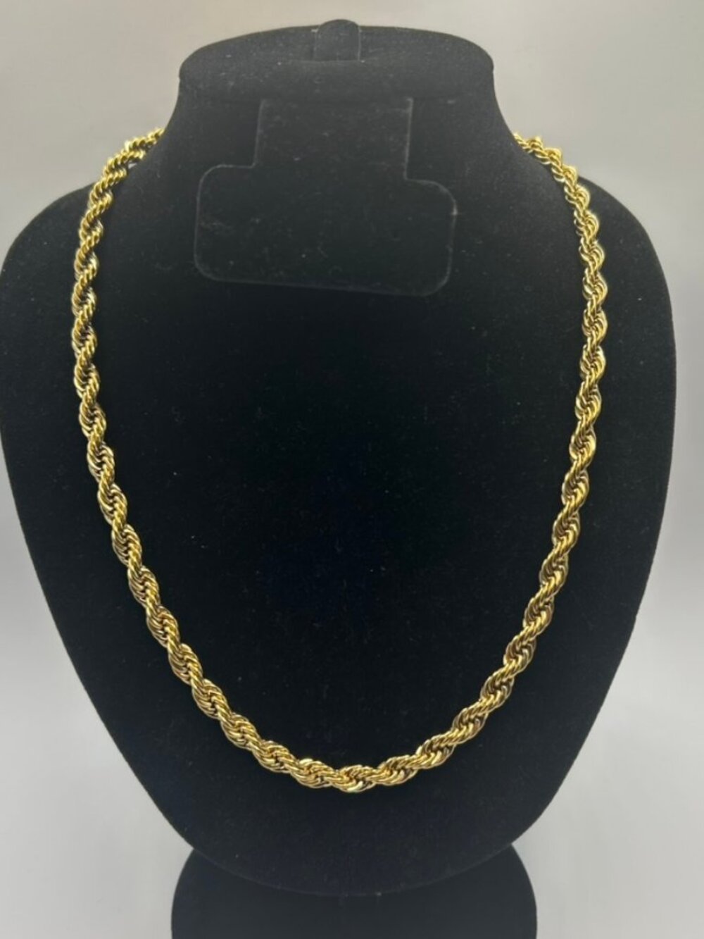 18k Real Gold Rope Chain 6mm 20 Inch Plated Unisex Necklace High Quality Clean